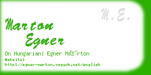 marton egner business card